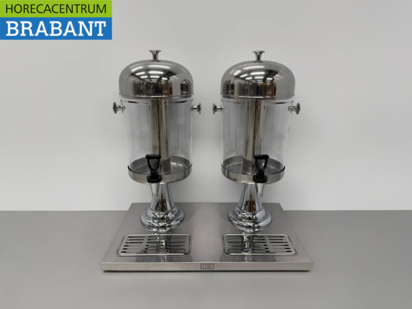 HCB Edelstahl-Saftdispenser - 2 x 8 Liter - Horeca
