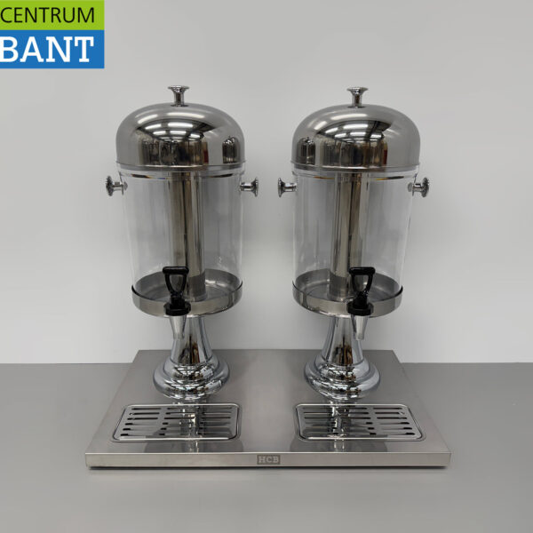 HCB Edelstahl-Saftdispenser - 2 x 8 Liter - Horeca