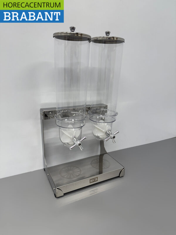Bohnenspender aus Edelstahl - 2 x 3,5 Liter - HCB - Horeca – Bild 3