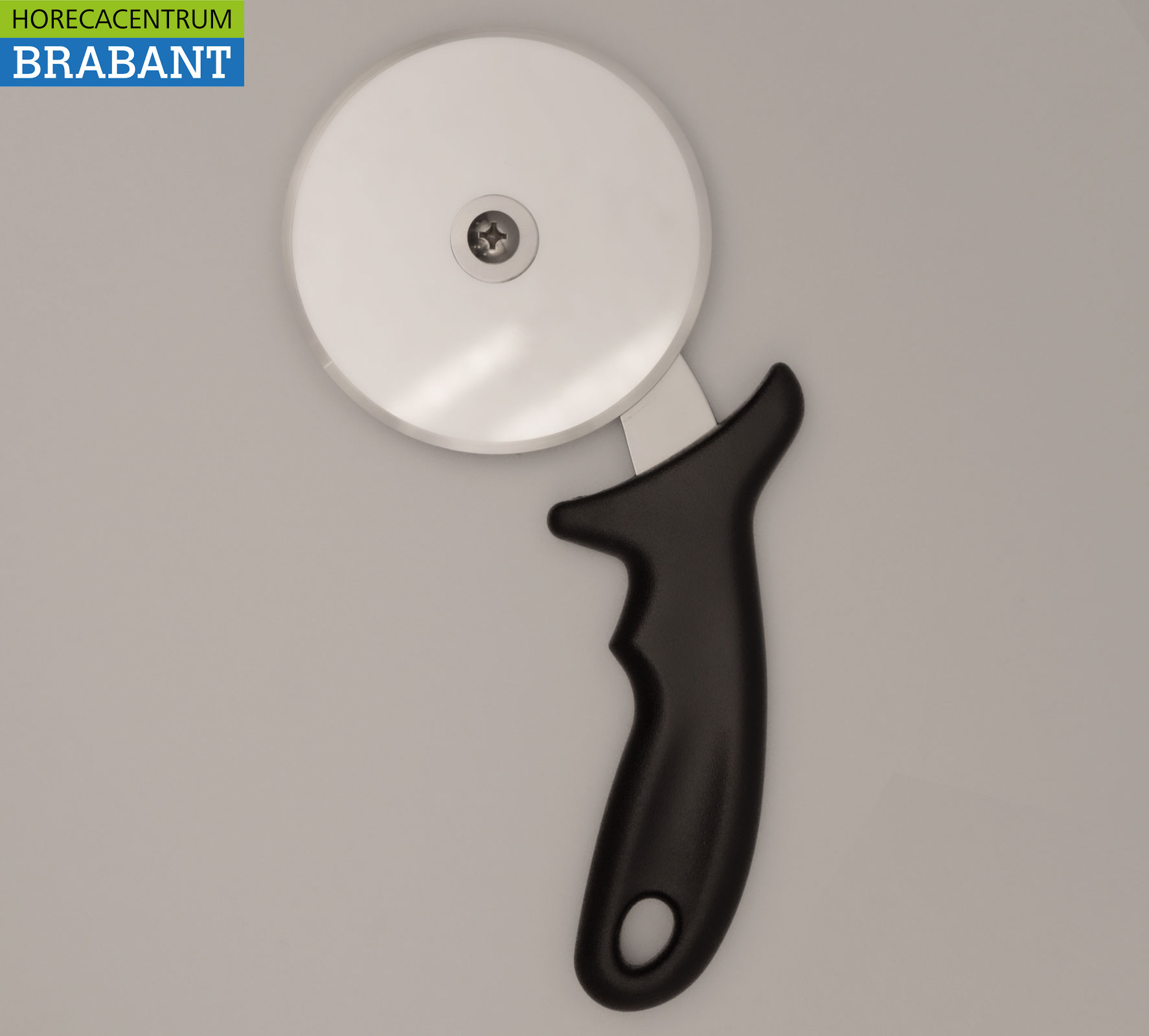 HCB Pizzaschneider aus Edelstahl Ø 10 cm, Länge 23 cm Horeca