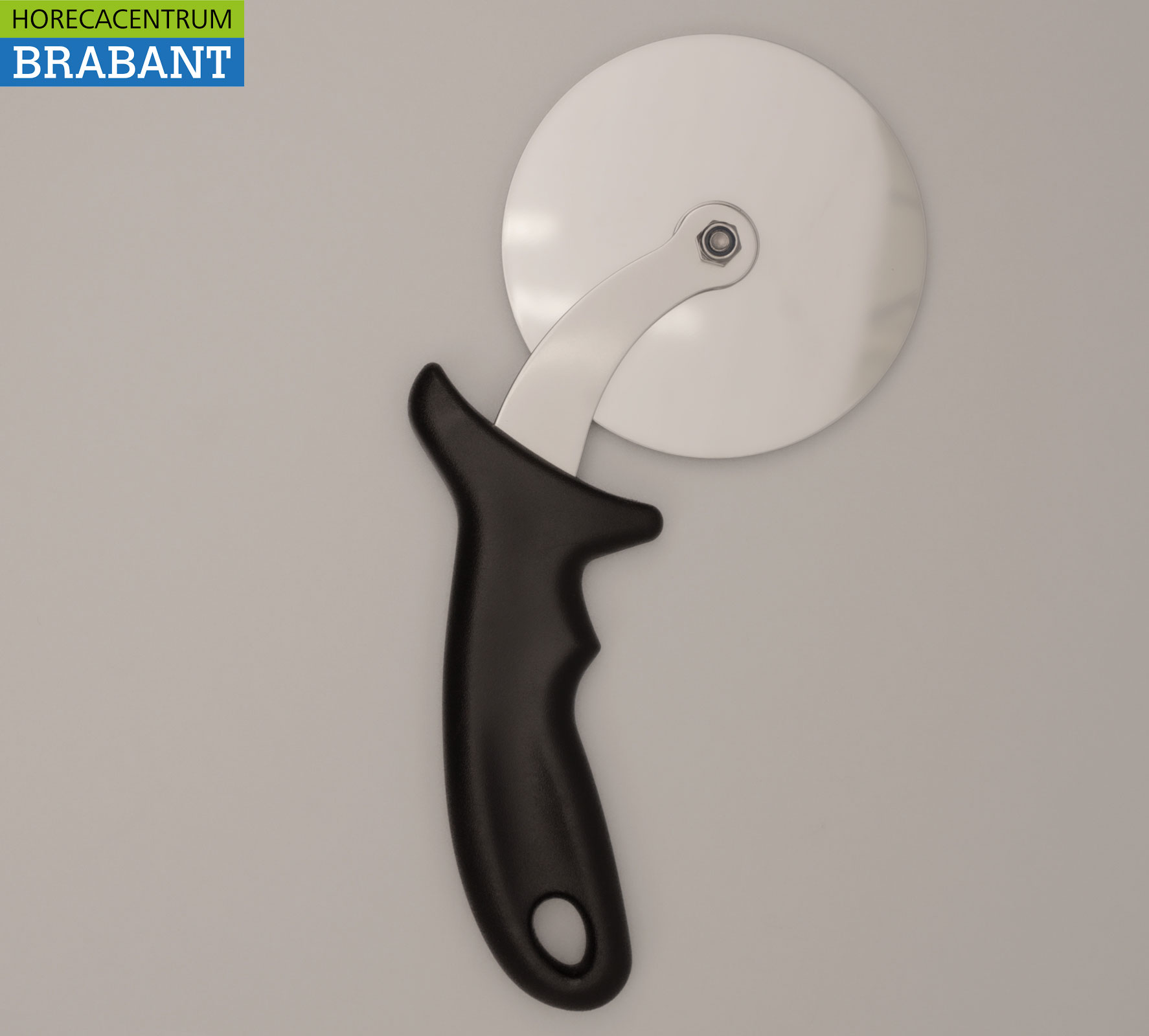 HCB Pizzaschneider aus Edelstahl Ø 10 cm, Länge 23 cm Horeca – Bild 2