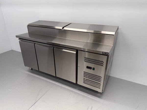 Edelstahl Saladette Saladiere Gekühlte Werkbank 179,5 cm 230V Horeca – Bild 2