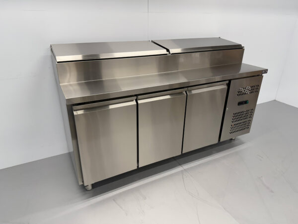 Edelstahl Saladette Saladiere Gekühlte Werkbank 179,5 cm 230V Horeca – Bild 3