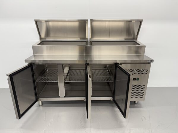 Edelstahl Saladette Saladiere Gekühlte Werkbank 179,5 cm 230V Horeca – Bild 5