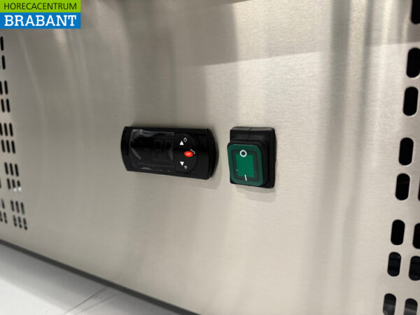 Gekühlte Werkbank aus Edelstahl 2 Türen 90 cm 230V Horeca – Bild 7