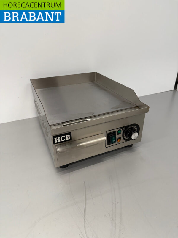 Edelstahl Grillplatte Glatt 36 cm 230V Horeca – Bild 3