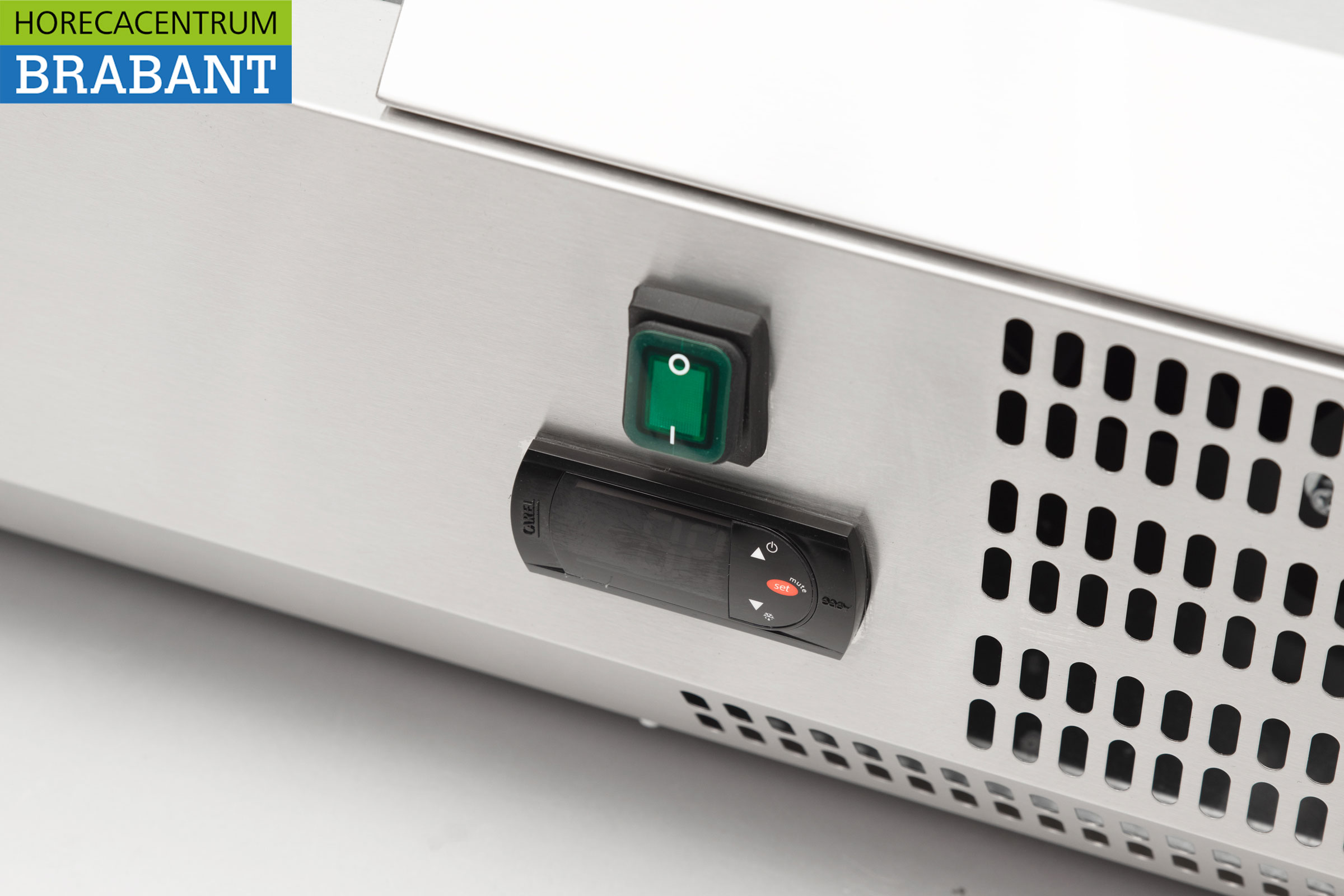 HCB RVS Aufsatzvitrine Aufsatz-Kühlvitrine saladière 2 x 1/3 und 1 x 1/2 GN 100 cm Horeca – Bild 6