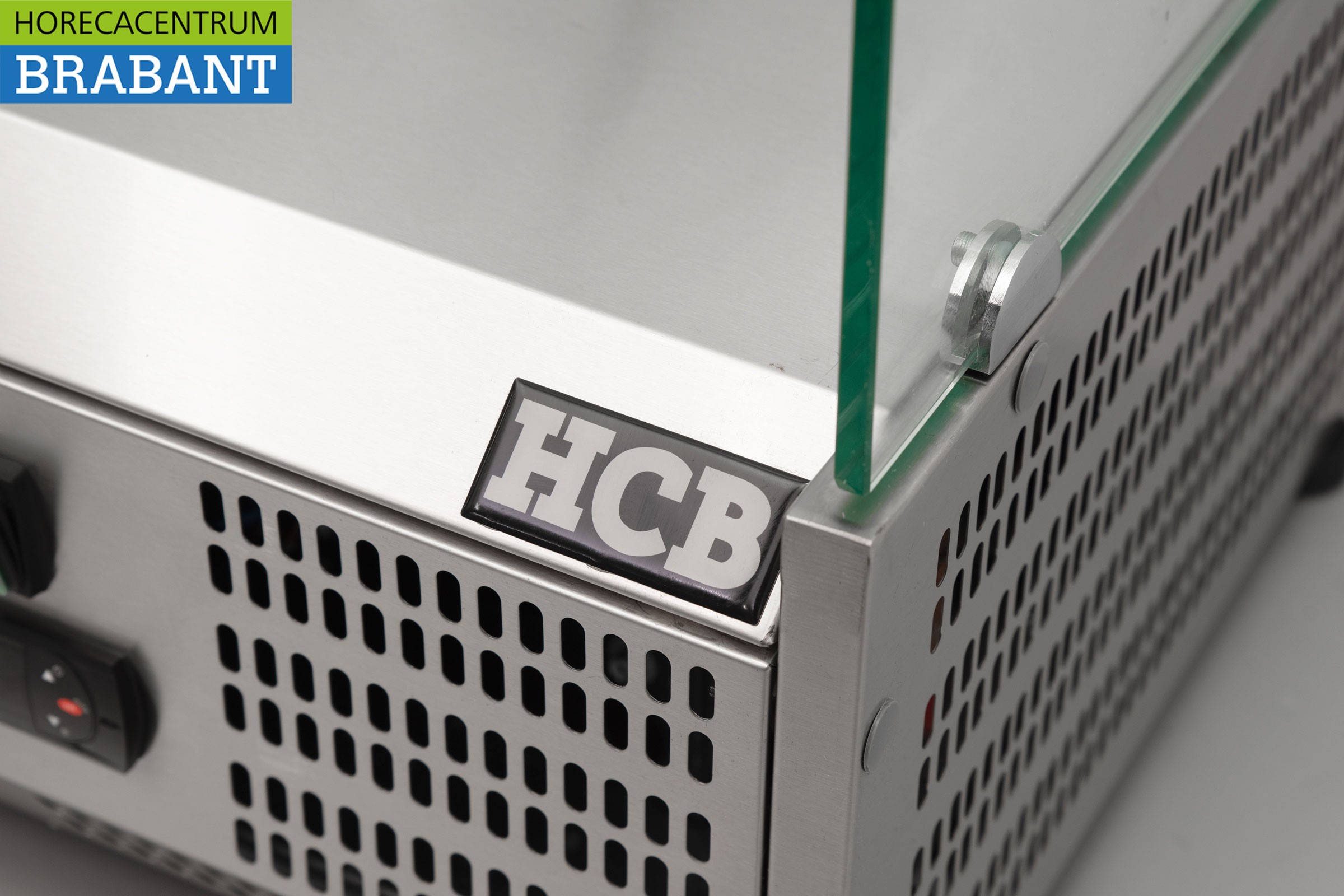 HCB RVS Aufsatzvitrine Aufsatz-Kühlvitrine saladière 2 x 1/3 und 1 x 1/2 GN 100 cm Horeca – Bild 7