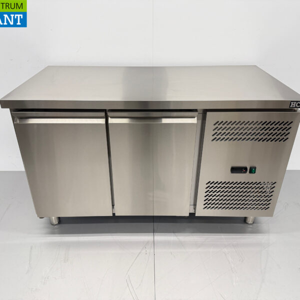 Edelstahl HCB Gekühlte Werkbank 2 Türen 136 cm 230V Horeca