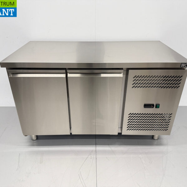 Edelstahl HCB Gekühlte Werkbank 2 Türen 136 cm 230V Horeca