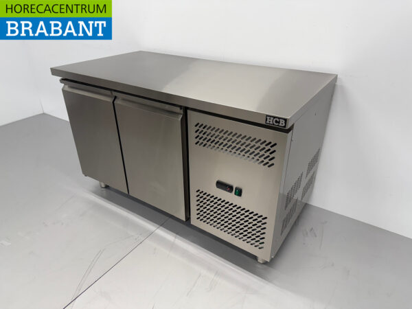 Gekühlte Werkbank aus Edelstahl 2 Türen 136 cm 230V Horeca – Bild 2