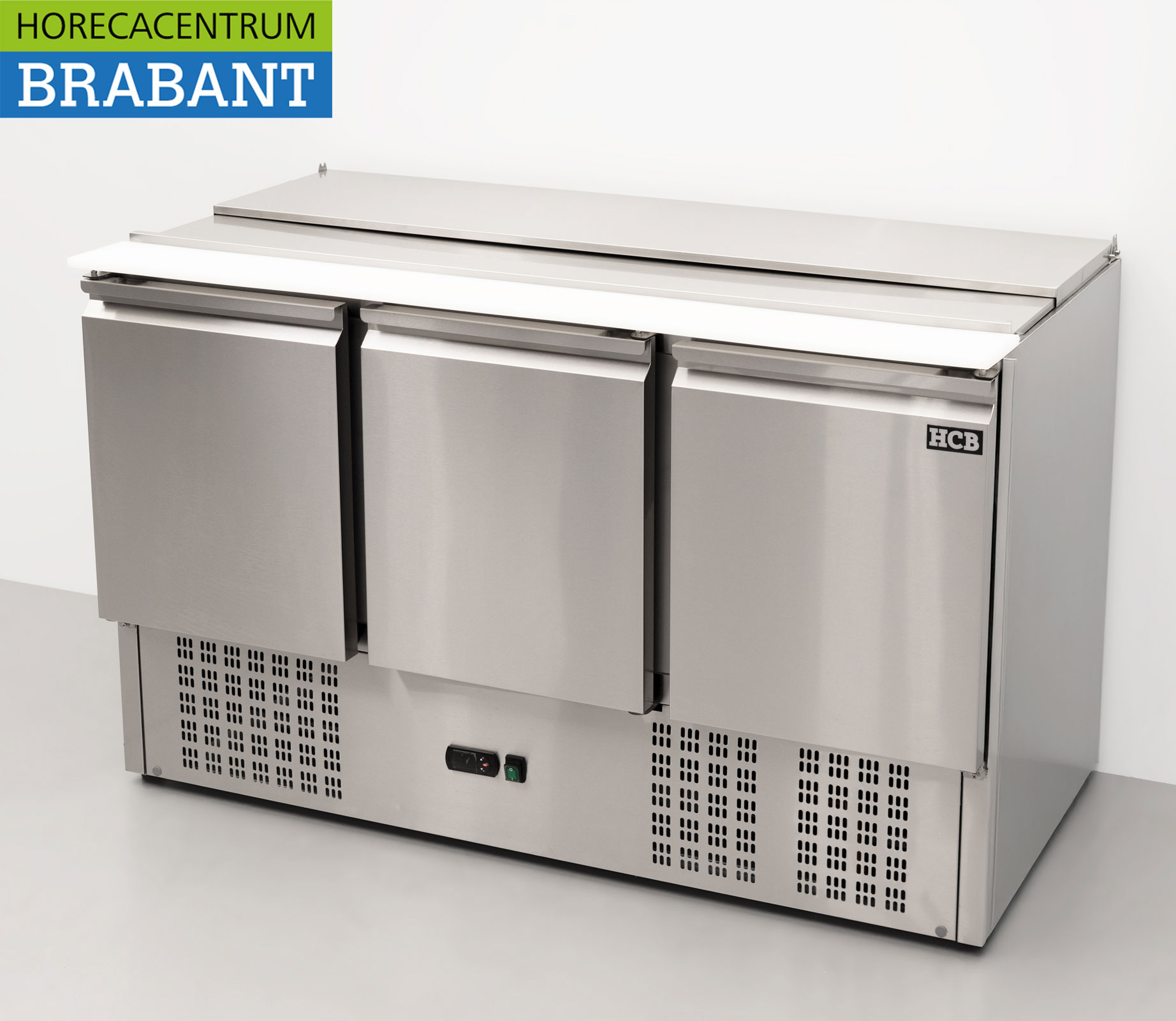 HCB Edelstahl Saladette Saladiere Gekühlte Werkbank 136,5 cm 230V Horeca – Bild 2