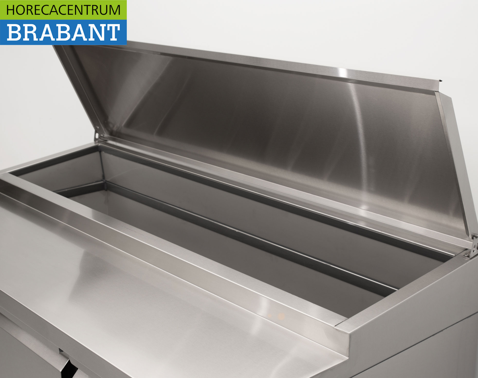 HCB Edelstahl Saladette Saladiere Gekühlte Werkbank 136,5 cm 230V Horeca – Bild 5