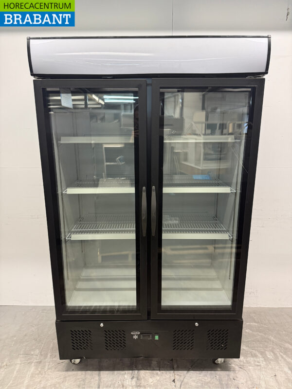 Combisteel Doppeltüriger Glastürkühlschrank auf Rädern 1079 Liter 230V Horeca