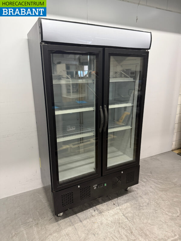 Combisteel Doppeltüriger Glastürkühlschrank auf Rädern 1079 Liter 230V Horeca – Bild 3