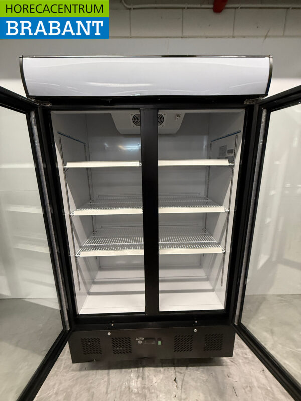 Combisteel Doppeltüriger Glastürkühlschrank auf Rädern 1079 Liter 230V Horeca – Bild 4