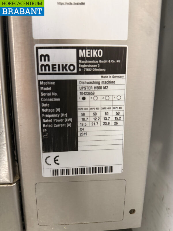 Edelstahl Meiko Upster H500 M2 Durchschubspülmaschine mit Ablaufpumpe 400V Horeca – Bild 7