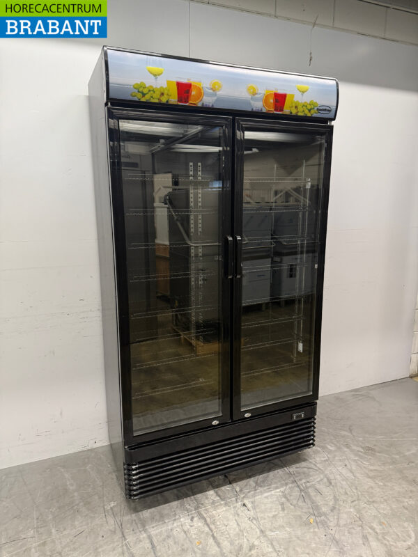 Combisteel Doppeltüriger Glastürkühlschrank auf Rädern 758 Liter 230V Horeca – Bild 2