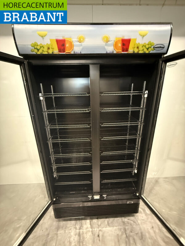 Combisteel Doppeltüriger Glastürkühlschrank auf Rädern 758 Liter 230V Horeca – Bild 4
