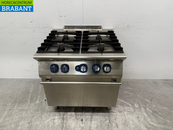 Edelstahl Elektrolux 4-Flammen-Gasherd mit Backofen Erdgas Catering