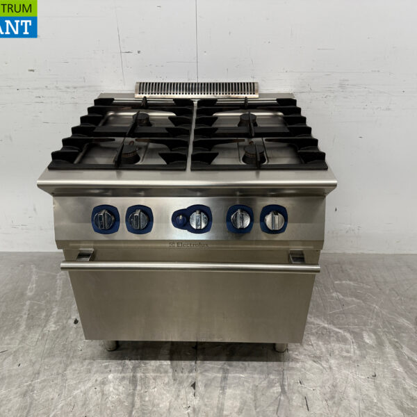Edelstahl Elektrolux 4-Flammen-Gasherd mit Backofen Erdgas Catering