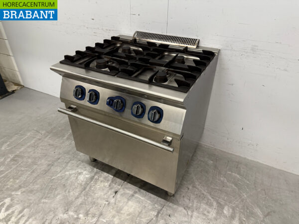 Edelstahl Elektrolux 4-Flammen-Gasherd mit Backofen Erdgas Catering – Bild 2