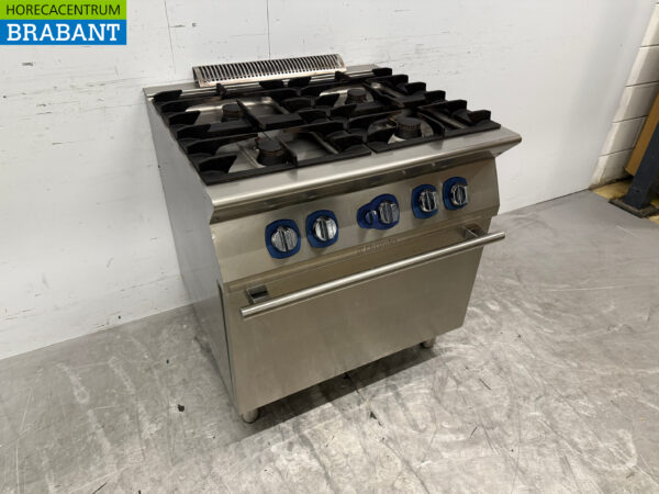 Edelstahl Elektrolux 4-Flammen-Gasherd mit Backofen Erdgas Catering – Bild 3