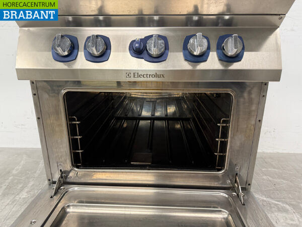 Edelstahl Elektrolux 4-Flammen-Gasherd mit Backofen Erdgas Catering – Bild 4