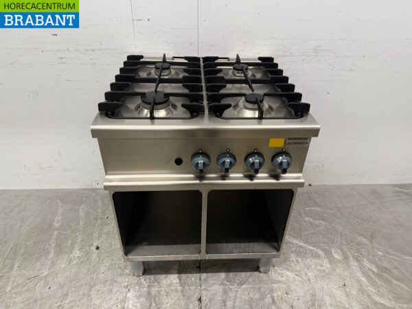 Alpeninox 4-Flammen-Gasherd aus Edelstahl Erdgas Horeca
