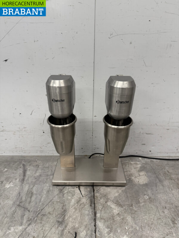 Edelstahl Bartscher Doppel-Milchshaker Milchshaker Milchshake-Mixer 2 x 800 ml 230V Horeca