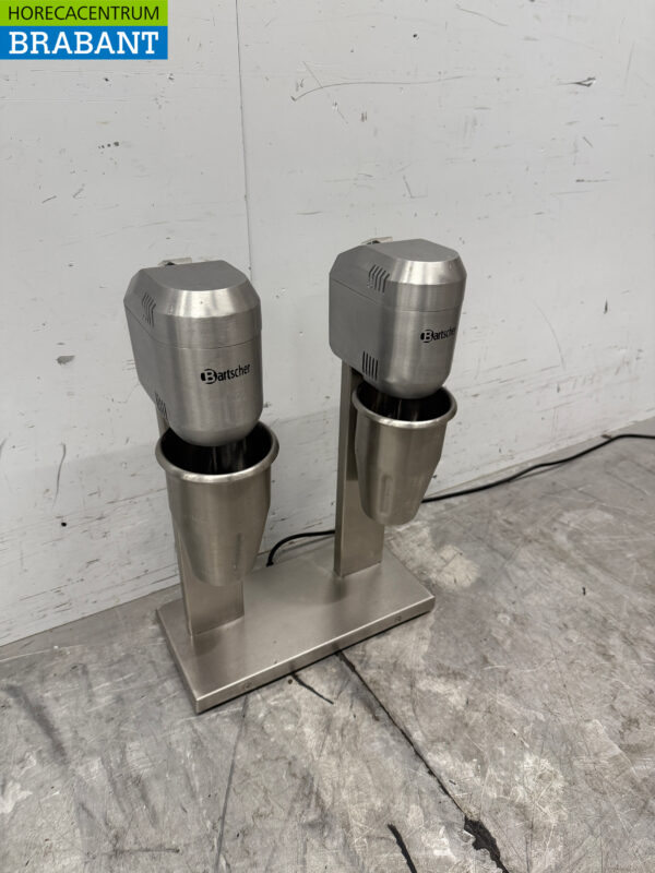 Edelstahl Bartscher Doppel-Milchshaker Milchshaker Milchshake-Mixer 2 x 800 ml 230V Horeca – Bild 3