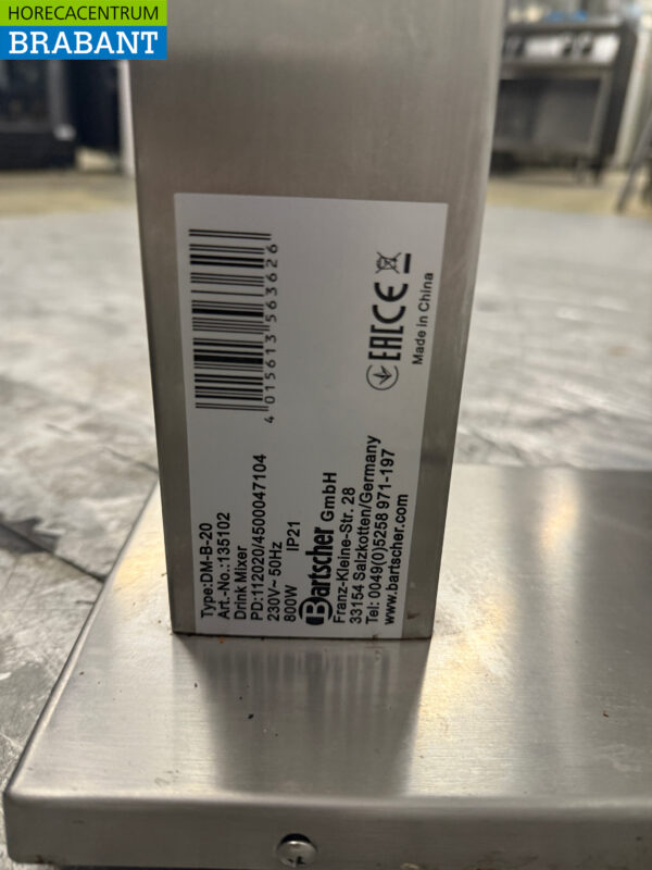 Edelstahl Bartscher Doppel-Milchshaker Milchshaker Milchshake-Mixer 2 x 800 ml 230V Horeca – Bild 4
