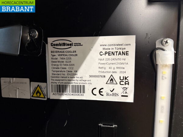 Combisteel Glastür-Kühlbox 221 Liter 230V Horeca – Bild 5