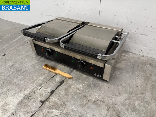 Edelstahl Combisteel Doppelkontaktgrill Panini Grill gerippt/gerippt 230V Horeca – Bild 2