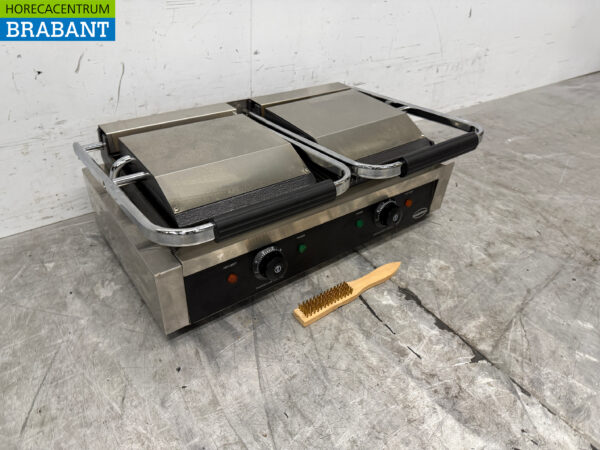 Edelstahl Combisteel Doppelkontaktgrill Panini Grill gerippt/gerippt 230V Horeca – Bild 3