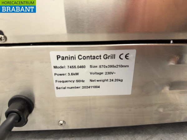 Edelstahl Combisteel Doppelkontaktgrill Panini Grill gerippt/gerippt 230V Horeca – Bild 5