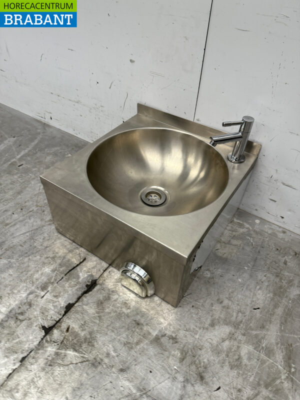 Spülbecken aus Edelstahl Spülbecken mit Kniebedienung 40 x 43 cm Catering – Bild 2