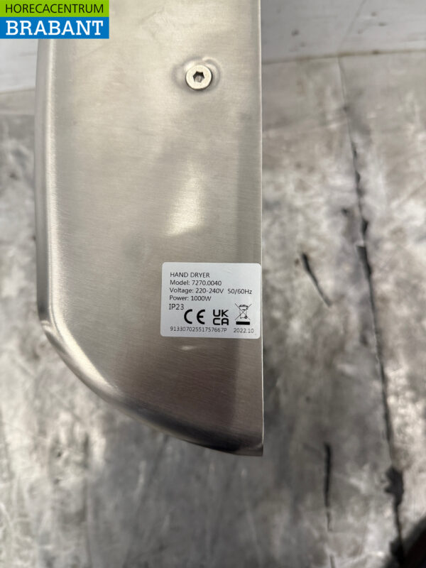 Combisteel Automatischer Händetrockner aus Edelstahl Händetrockner 1000 Watt 230V Horeca – Bild 4