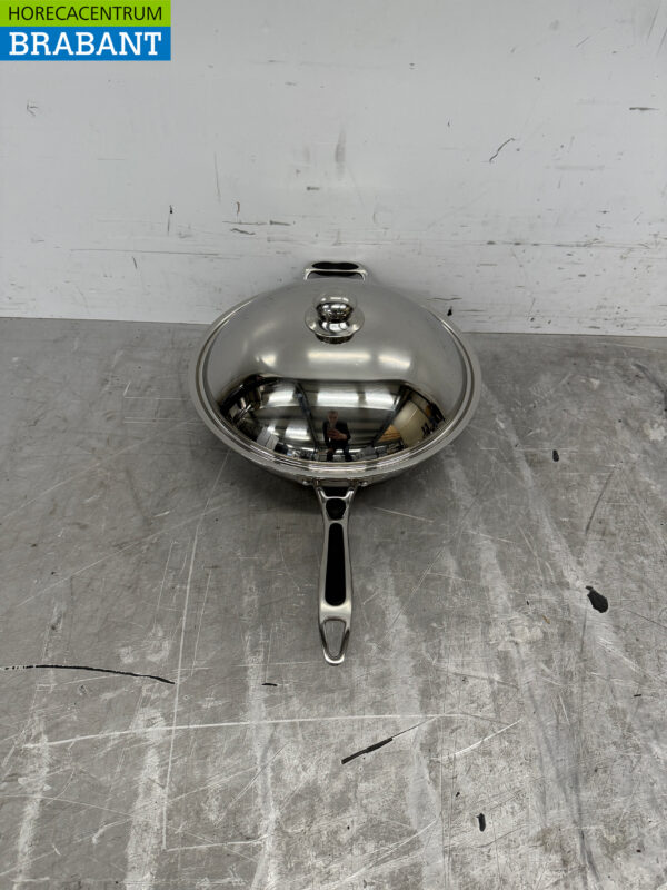 Edelstahl Universal-Induktions-Wokpfanne Wok mit Deckel 36 cm Horeca