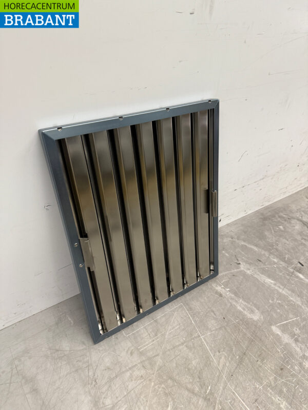 Edelstahl Gitter Lamellenfilter Lamellenfilter für Dunstabzugshaube 40 x 50 x 2,5 cm Catering Industrie – Bild 3
