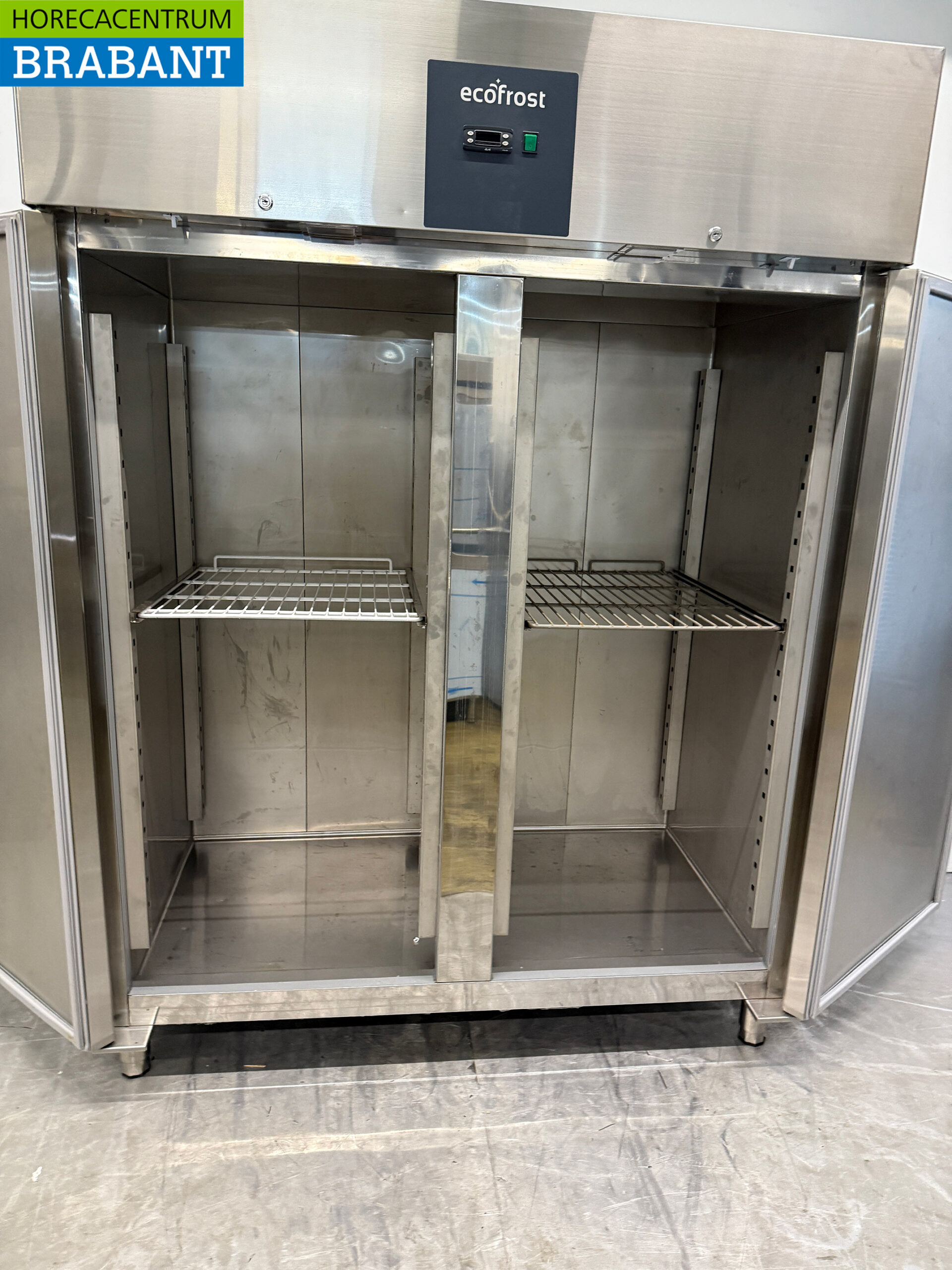 Edelstahl Ecofrost Doppeltüriger Kühlschrank Kühlung 1200 Liter 230V Horeca – Bild 4