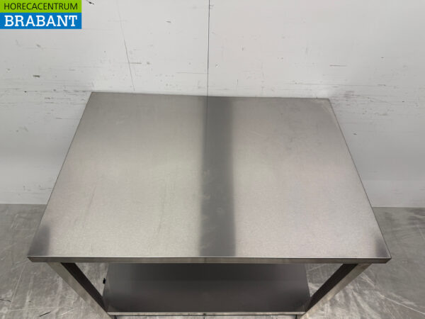 Edelstahl-Arbeitstisch mit Zwischenboden 100 x 70 x 88,5 cm Horeca – Bild 4