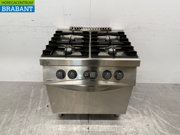 Zanussi 4-Flammen-Herd aus Edelstahl mit Backofen GAS Catering