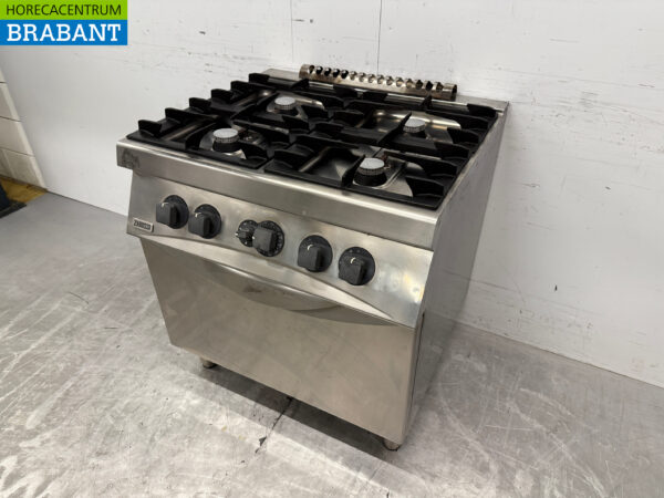 Zanussi 4-Flammen-Herd aus Edelstahl mit Backofen GAS Catering – Bild 2