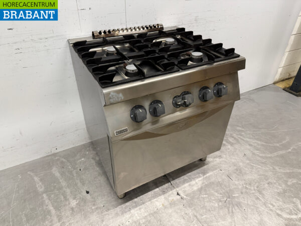 Zanussi 4-Flammen-Herd aus Edelstahl mit Backofen GAS Catering – Bild 3