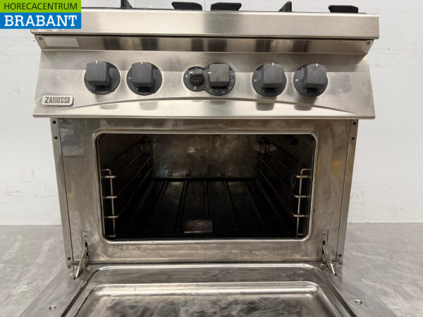 Zanussi 4-Flammen-Herd aus Edelstahl mit Backofen GAS Catering – Bild 5