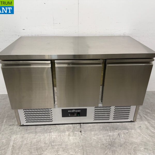 Ecofrost gekühlte Werkbank aus Edelstahl 3 Türen 136,5 cm 230V Horeca