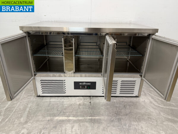 Ecofrost gekühlte Werkbank aus Edelstahl 3 Türen 136,5 cm 230V Horeca – Bild 4