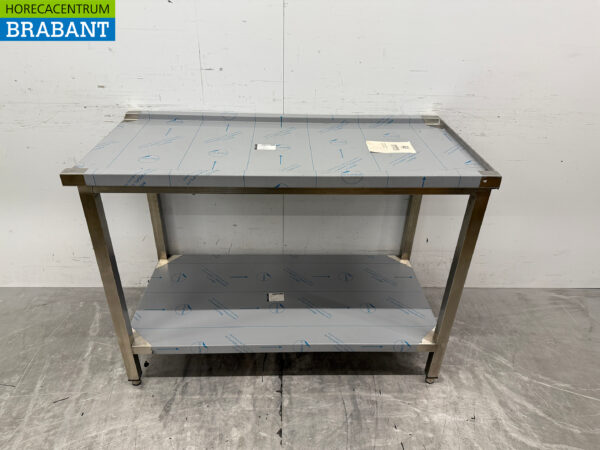 Edelstahl Entwässerungstisch T.B.V. Schiebespülmaschine 120 cm Horeca