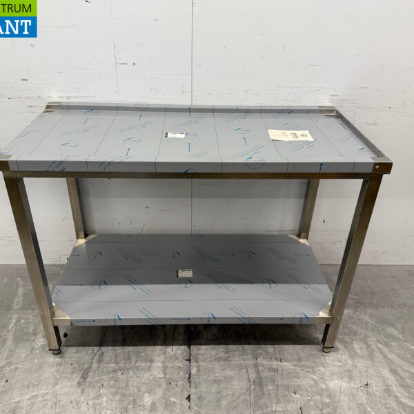 Edelstahl Entwässerungstisch T.B.V. Schiebespülmaschine 120 cm Horeca